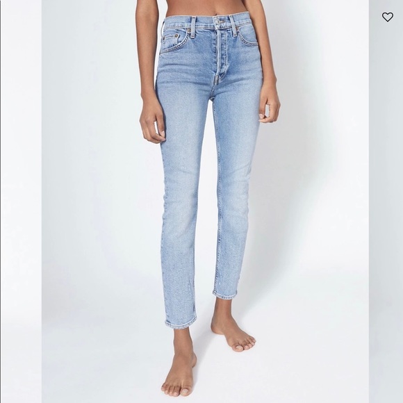 ReDone Jeans / High Rise Ankle Crop / color 'Mid 90s' / size 26